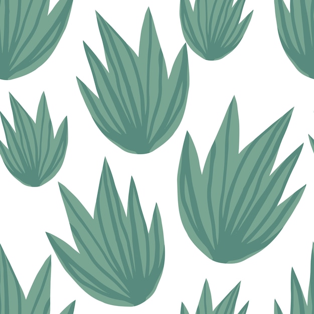 Бесшовный узор из простых тропических зеленых листьев. летний дизайн для ткани, текстильный принт, оберточная бумага, детский текстиль. экзотическое растение.