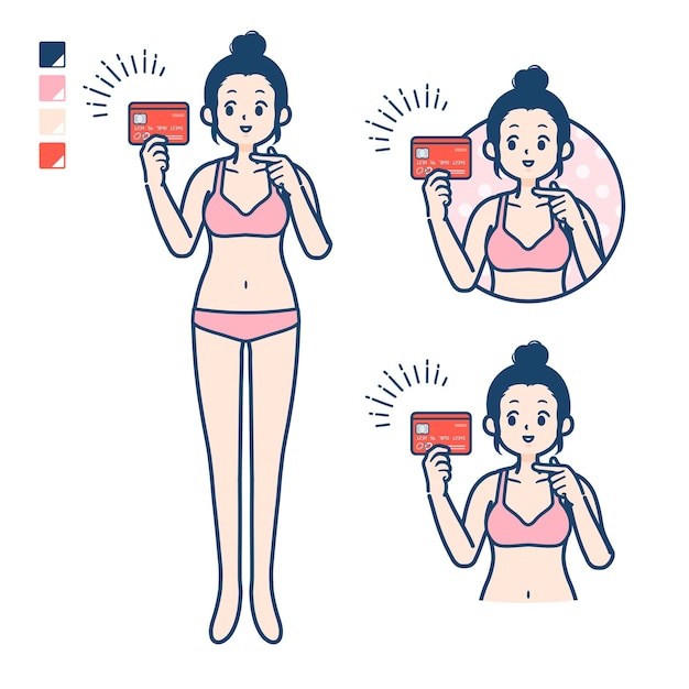 Simple underwear womanCredit card