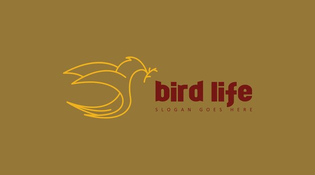 Simple and Unique Bird Logo Concept Vector