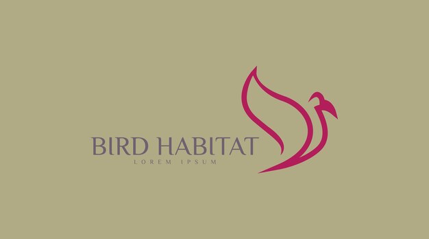 Vector simple and unique bird logo concept vector