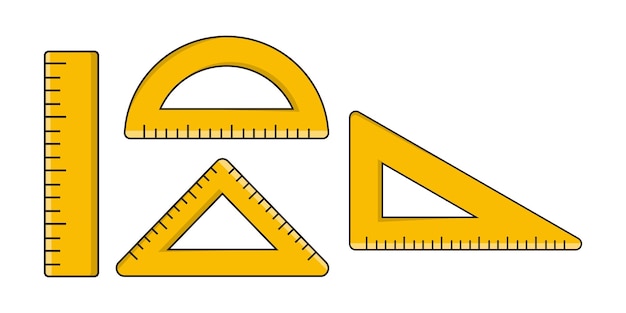 Simple and unique ruler template vector design