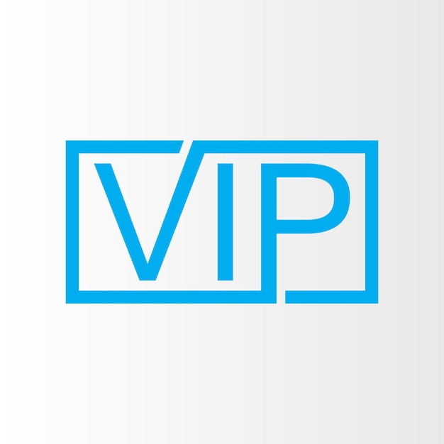 Simple Unique VIP Logo rectangle For Business.