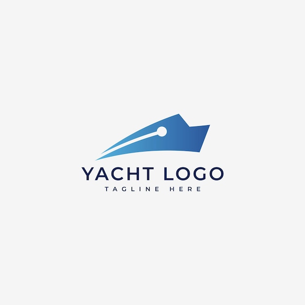 Vettore idee per il logo dello yacht semplici e uniche