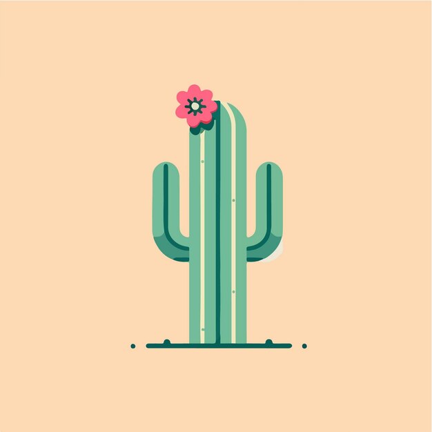 Vector simple vector of a cactus