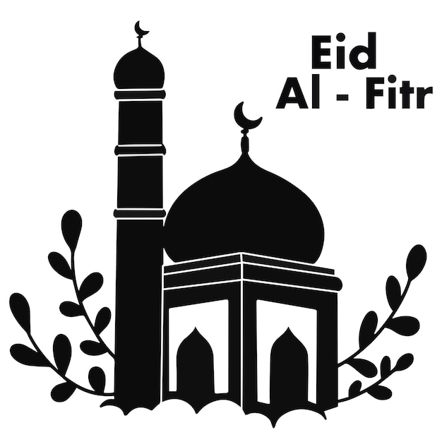 Простая векторная конструкция иллюстрация eid al fitr