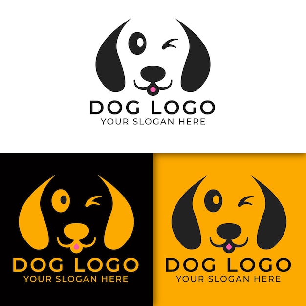 Logo semplice del cane di vettore