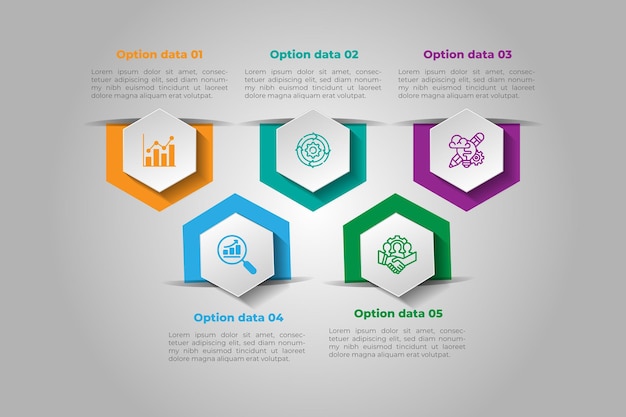 Vettore semplice design di modelli di infografica aziendale vettoriale lucida