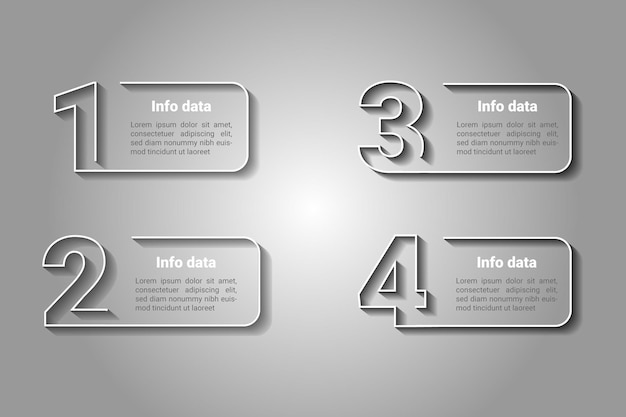 Vettore semplice design di modelli di infografica aziendale vettoriale lucida