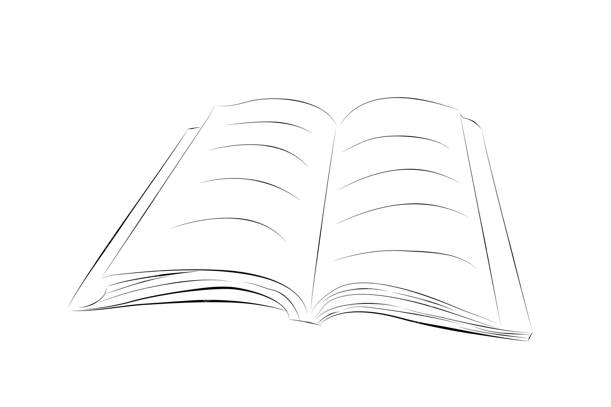 How to Draw an Open Book step by step easy 