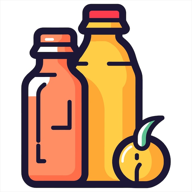 simple vector icon of juice white background