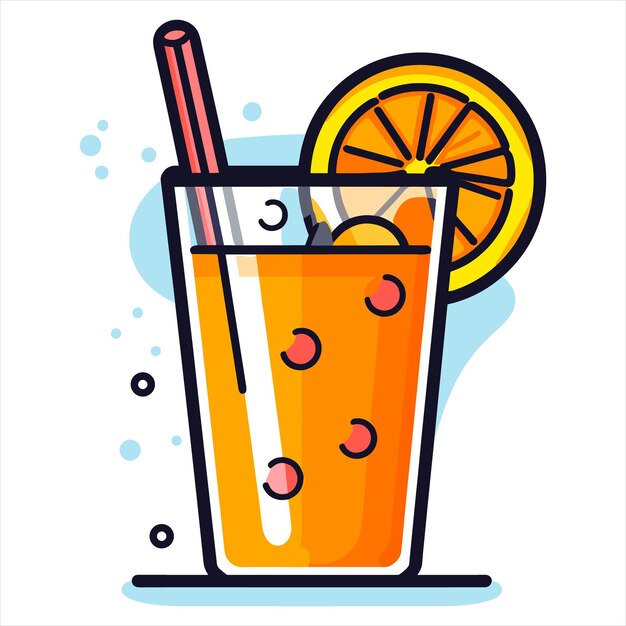simple vector icon of juice white background