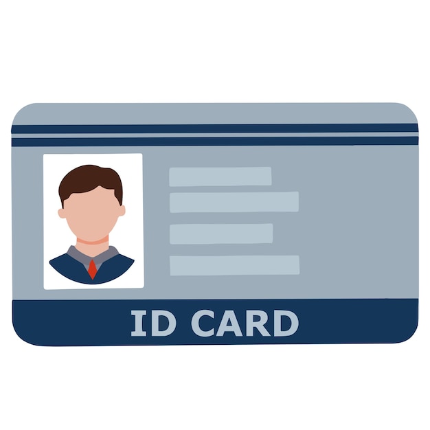 Vector simple vector id card illustration