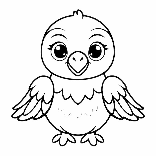 Vector simple vector illustration of condor doodle for toddlers worksheet