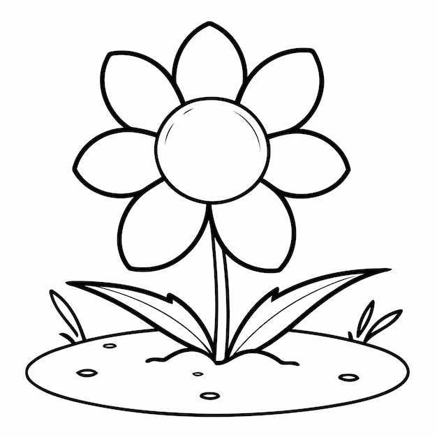 벡터 유아 를 위한 꽃 그림 책 의 간단 한 터 일러스트레이션