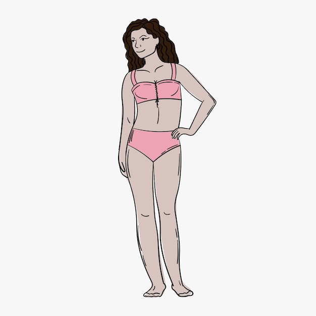 Simple vector illustration Summer doodle Easy to change color