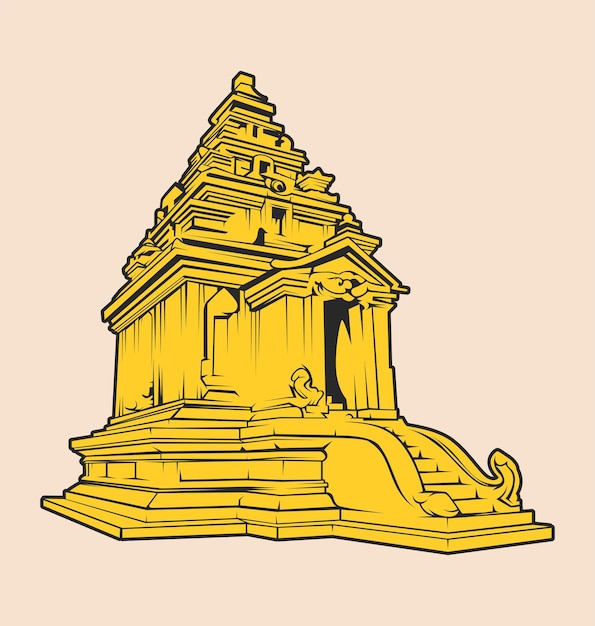 Vector simple vector illustration of temple