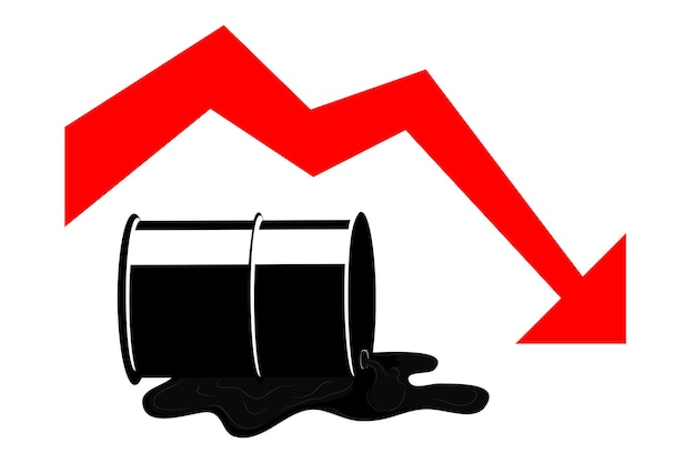 Illustrazione vettoriale semplice per la crisi petrolifera mondiale