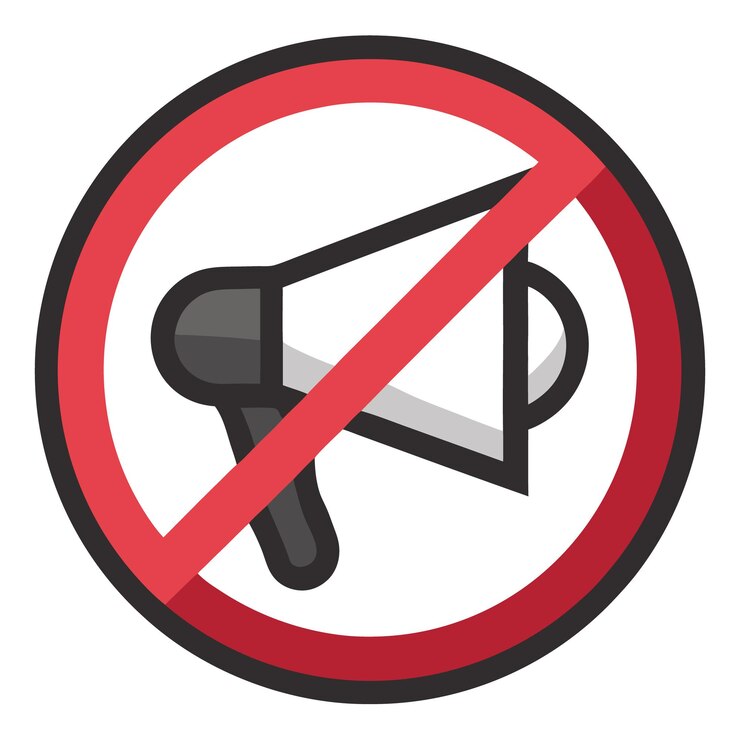 वेक्टर simple vector prohibition sign no bullhorn graphic illustration