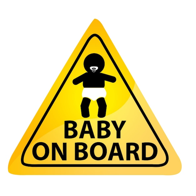 Simple vector sign sticker baby on board xa