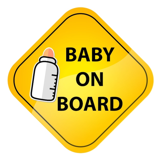 Simple Vector Sign sticker Baby On Board xA