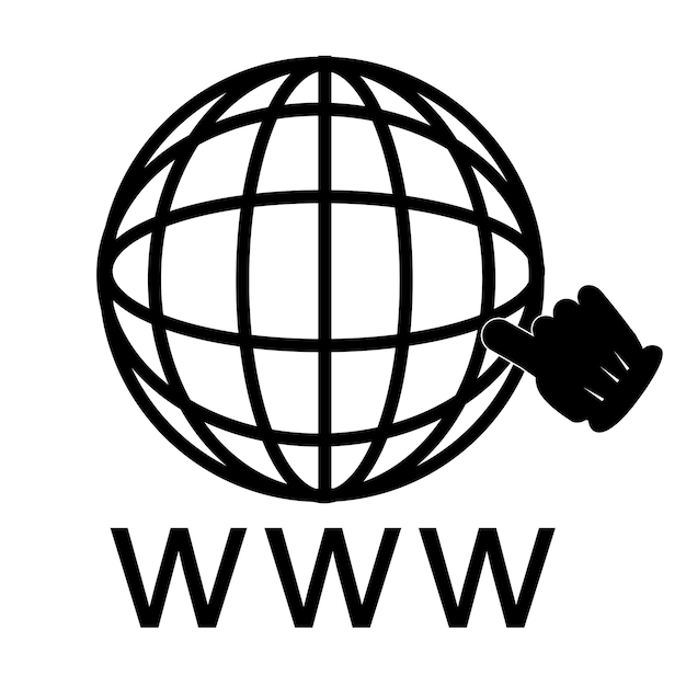 白で隔離のWebに接続する単純なベクトル記号
