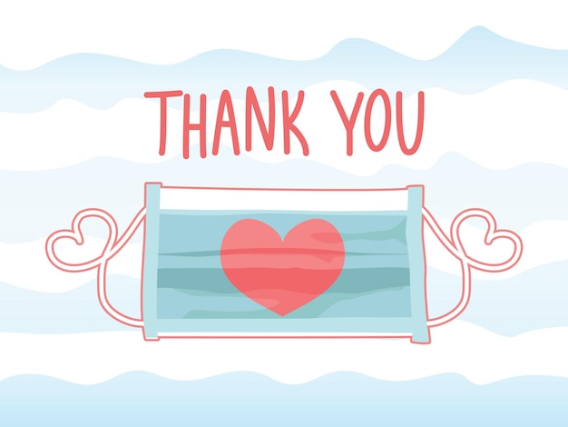 Vector simple vector thank you appreciation card to healthcare workers, nurses, doctors, hospital workers