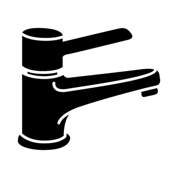 Simple vector water faucet icon2