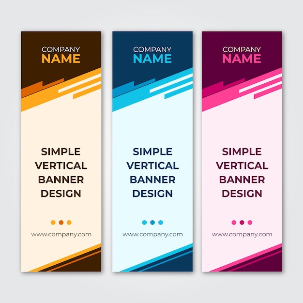 Simple vertizal banner template design