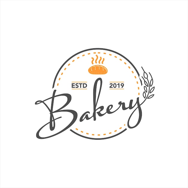 simple vintage bakery vector logo stamp