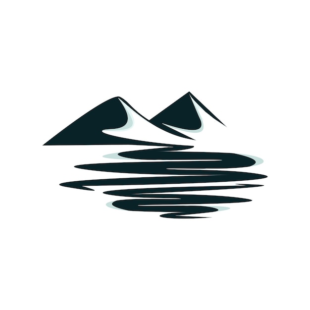 simple vintage mountain logo