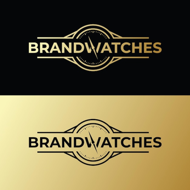 Luxury Gold Watches Watch Logo Design Template. Suitable for watch