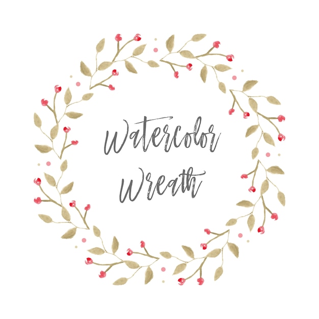 Simple watercolor wreath