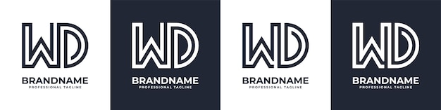 Simple WD Monogram Logo suitable for any business with WD or DW initial