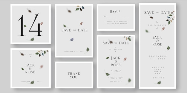 Simple wedding invitation card