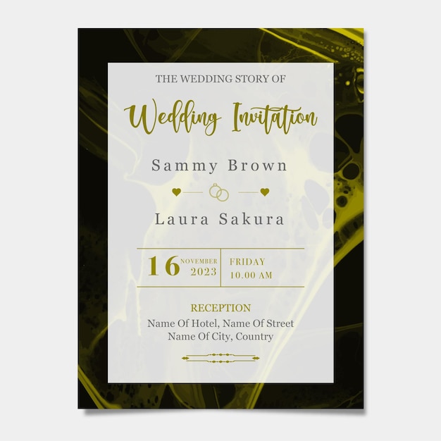 Simple wedding invitation template