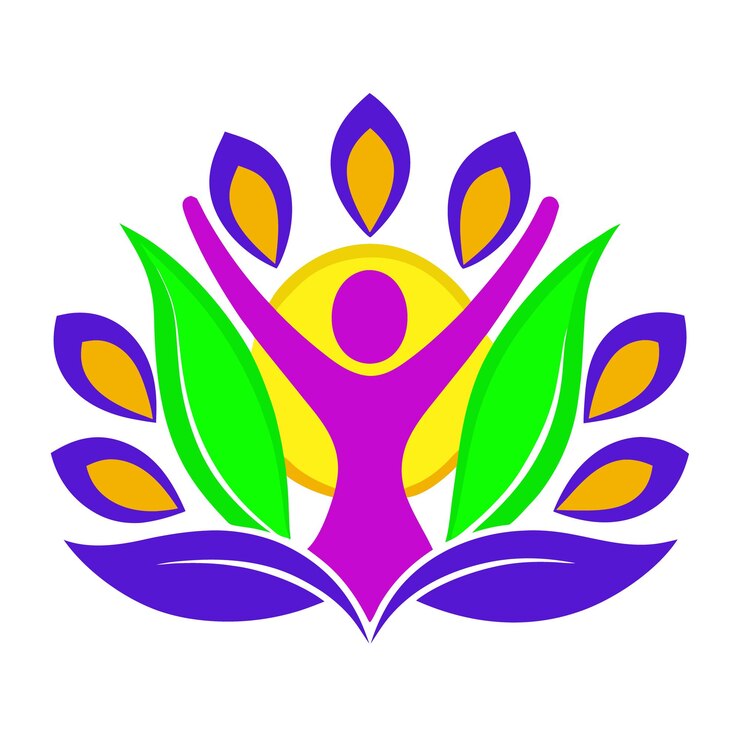 वेक्टर simple wellness logo icon vector art on white background