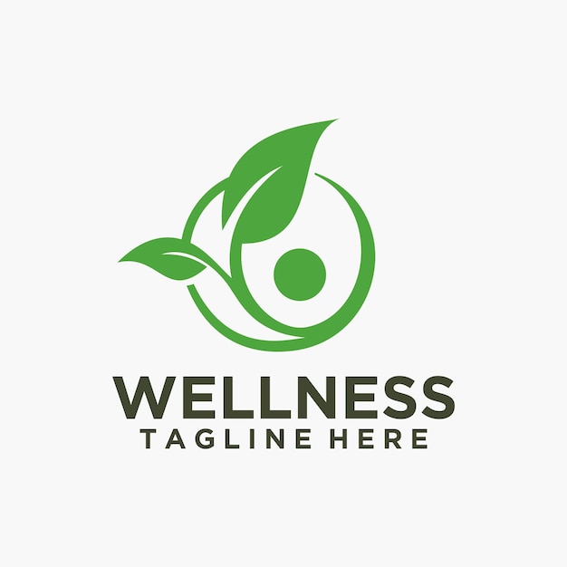 Логотип simple wellness с листом