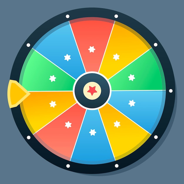 Vector a simple wheel of fortune with colorful segments