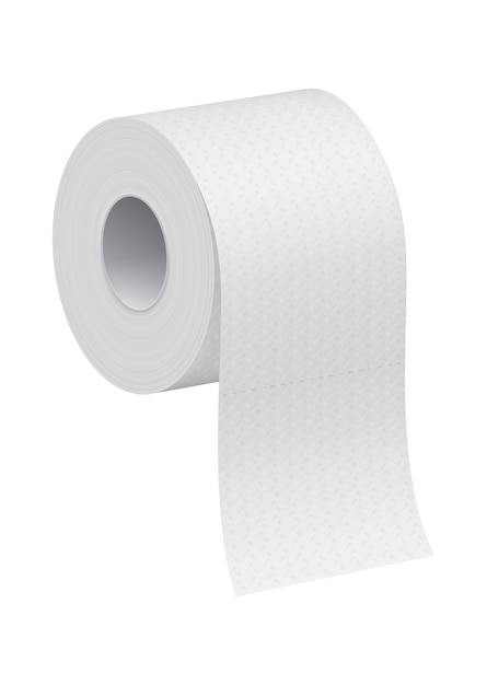 Simple white toilet paper roll