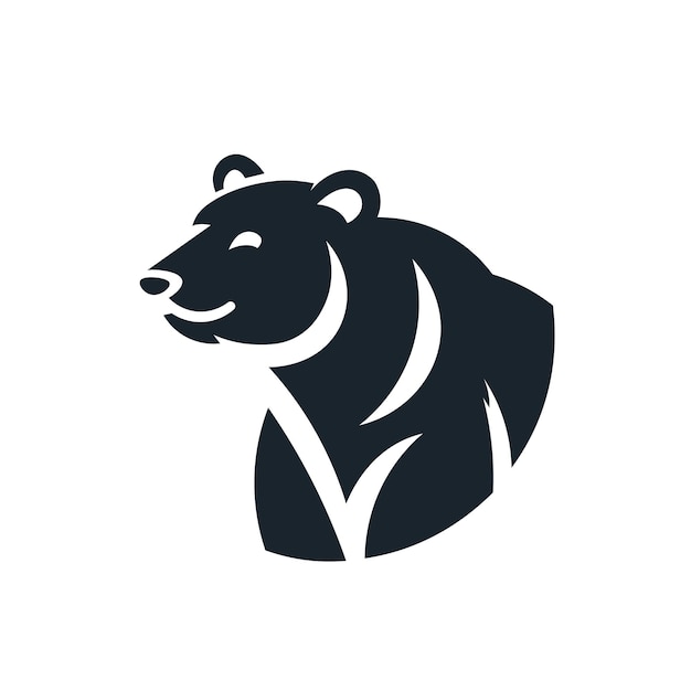 Vector simple wild bear symbol logo