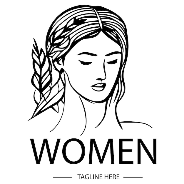 Un semplice design del logo femminile