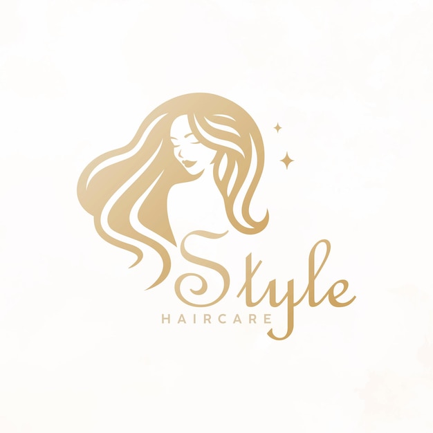 Vector simple womens hair salon business logo template design