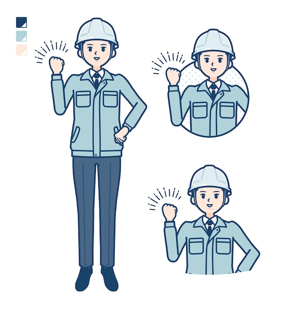 Simple work wear manfistpump