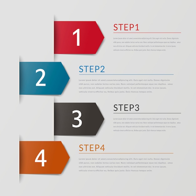 Semplicità design infografico con elementi di etichetta freccia