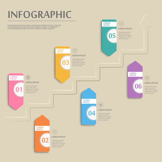 Simplicity infographic template design with banner options