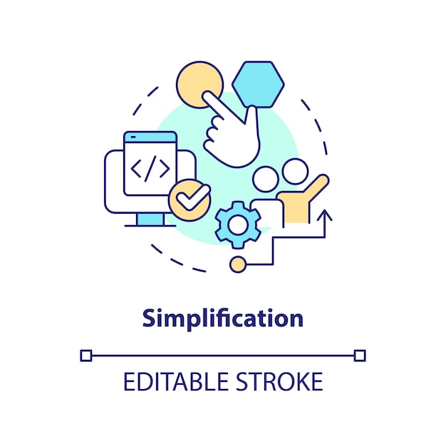 Simplification concept icon