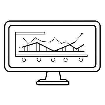 Premium Vector | Simplified illustration of an analytics chart in ...