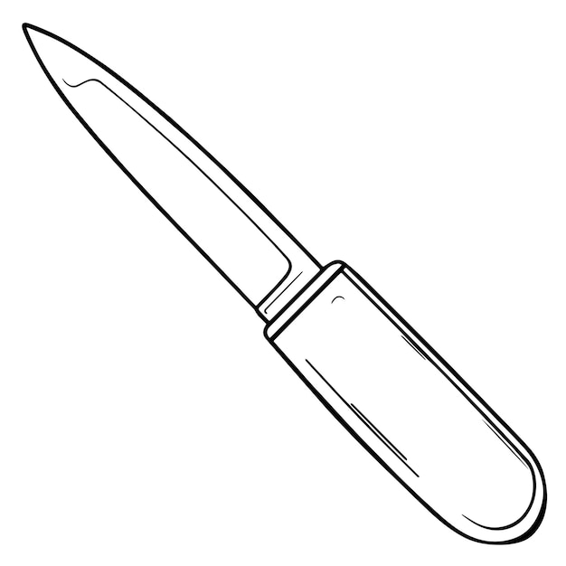 Illustrazione semplificata di un coltello da cucina in formato vettoriale versatile per vari progetti