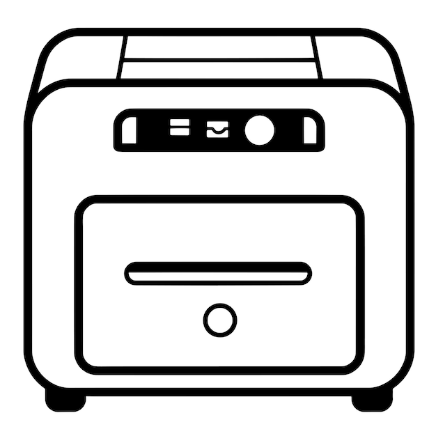 Simplified printer illustration for diverse digital and print applications