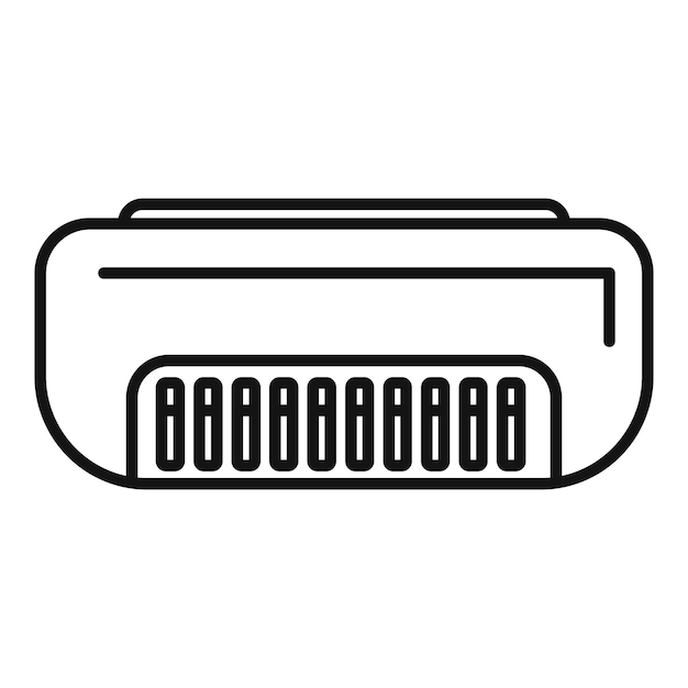 usb 포트 아이콘의 단순한 라인 아트